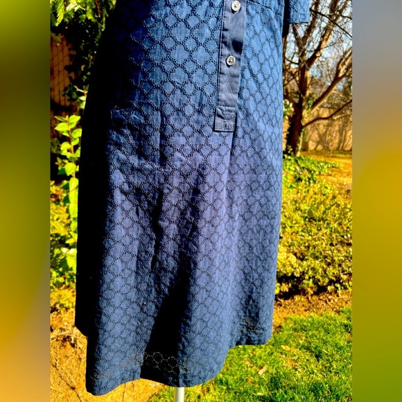 LANDS ‘ END Navy Blue Women's Dress PLUS SIZE 18 - Picture 7 of 9